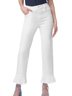 HUE High Rise Ruffle Hem Skimmer Jeans Leggings